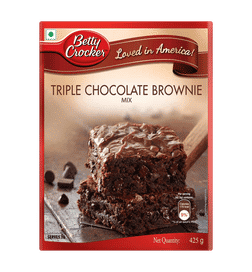 Betty Crocker Triple Chocolate Brownie Instant Cake Mix Powder, Cake Premix, 425 g, 441 Rupees