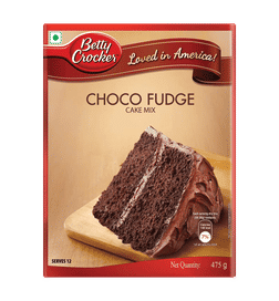 Betty Crocker Choco Fudge Instant Cake Mix Powder, Cake Premix, 475 g, 414 Rupees