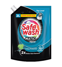 Safewash Matic Top Load Liquid Detergent, 2 L, 215 Rupees