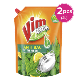 Vim Dishwash Anti Bac Liquid Neem, 2 L x 2, 758 Rupees