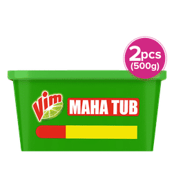 Vim Dishwash Bar Tub (Lemon), 500 g x 2, 120 Rupees