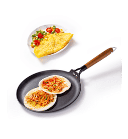 Wonderchef Ferro Light Cast Iron Non-Stick Dosa Tawa (28cm, Black, Pre-Seasoned, Induction Base), 1 Piece, 1599 Rupees