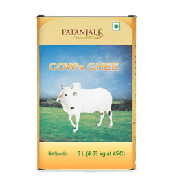 Patanjali Cow's Ghee, 5 ltr, 2537 Rupees