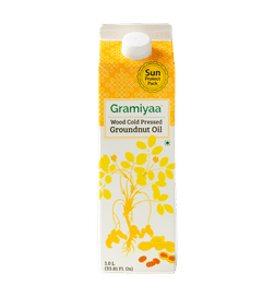 Gramiyaa Wood Cold Pressed Groundnut Oil, 1 ltr, 352 Rupees
