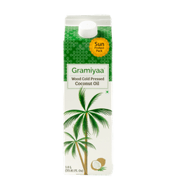 Gramiyaa Wood Cold Pressed Coconut Oil, 1 ltr, 669 Rupees