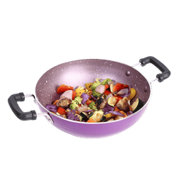 Wonderchef Venice Aluminium Non-Stick Mini Kadhai (1L, 16cm, Purple), 1 Piece, 290 Rupees
