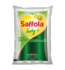Saffola Tasty Refined Cooking Oil Blend Of Corn & Rice Bran Oil, 1 ltr, 175 Rupees