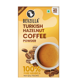 Bevzilla Turkish Hazelnut Flavoured Coffee, 75 g, 209 Rupees