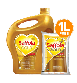 Saffola Gold Refined Cooking Oil, 5 ltr, 1099 Rupees