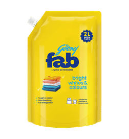 Godrej Fab Liquid Detergent Refill Pouch for Machine & Bucket Wash, 2 L, 225 Rupees
