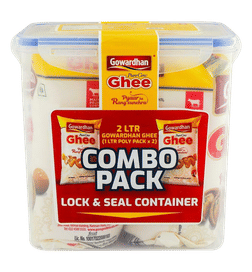 Gowardhan Ghee Festival Pack With Lock & Seal Container Jar, 2 ltr, 1480 Rupees