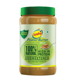 Sundrop Peanut Butter 100% Natural - Creamy , High Protein, Unsweetened, 924 g, 250 Rupees