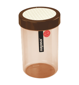 Nayasa Plastic Storage Round Container (500ml, Brown), 1 Piece, 40 Rupees