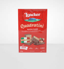 Loacker Quadratini Napolitaner Hazelnut Italy, 125 g, 249 Rupees