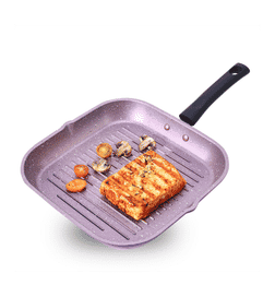 Wonderchef Venice Aluminium Non-Stick Grill Pan (1.5L, 24cm, Purple, Induction Base), 1 Piece, 499 Rupees