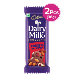 Cadbury Dairy Milk Fruit & Nut Chocolate, 36 g x 2, 106 Rupees
