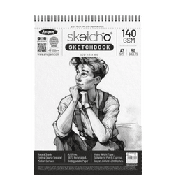 DRAWGUUD Skezzi Sketchbook A3 | 50 Sheet 130GSM | Durable Acid Free Drawing Paper |Top Spiral-Bound Sketchpad for Artists Kids & Professionals for Marker Colored Pencil Charcoal, 1 Piece, 409 Rupees