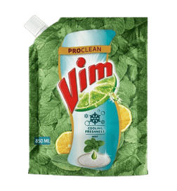 Vim ProClean Dishwash Anti Smell Liquid - Mint, 850 ml, 190 Rupees