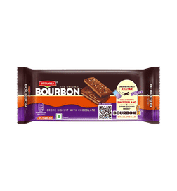 Britannia The Original Bourbon - Creme Biscuit with Chocolate | Chocolatey Indulgence in Every Layer, 100 g, 21 Rupees