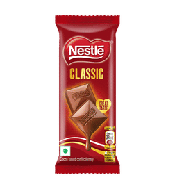 Nestle Milk Chocolate Classic Tablet, Rich & Creamy Milk Treat, Pack, 30 g, 16 Rupees