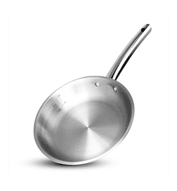 Bergner BE Essentials Tripro Triply Stainless Steel Frypan (24cm, 1.5L, Induction Bottom), 1 Piece, 899 Rupees