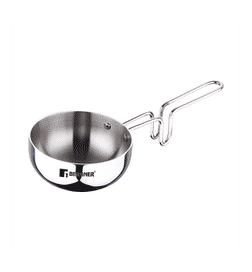 Bergner TriPro TriPly Stainless Steel Tadka Pan (12cm, 500ml, Induction Compatible), 1 Piece, 495 Rupees