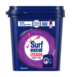 Surf Excel Matic Powder Front Load 6kg +500ml liquid, 6.5 kg, 1315 Rupees