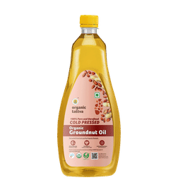 organic tattva Peanut Oil Bottle, 1 ltr, 362 Rupees