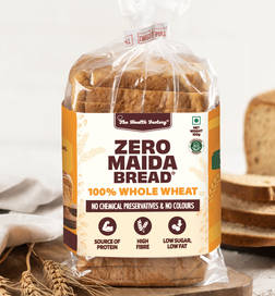 The Health Factory 100% Whole Wheat Bread (Zero Maida), 350 g, 57 Rupees