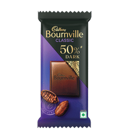 Cadbury Bournville Rich Cocoa 50% Dark Chocolate Bar, 30 gm, 60 Rupees