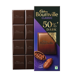 Cadbury Bournville Rich Cocoa 50% Dark Chocolate Bar, 75 g, 111 Rupees