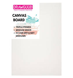 DRAWGUUD Artist Canvases For Painting 4 X 4 Inch, Primed, 100% Cotton, Canvas Panels, Artist Quality Acid-Free Canvas Board For Painting & Oil, 1 Piece, 39 Rupees