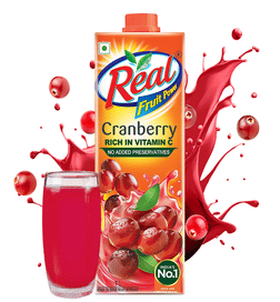 Real Fruit Power Cranberry Juice (Tetra Pack), 1 L, 127 Rupees