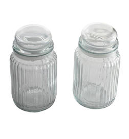 Glass ideas Linery Jar (700ml, Transparent), 2 pieces, 164 Rupees