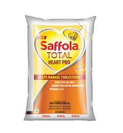 Saffola Total Refined Cooking Oil Blend Of Rice Bran & Safflower Oil, 1 ltr, 225 Rupees