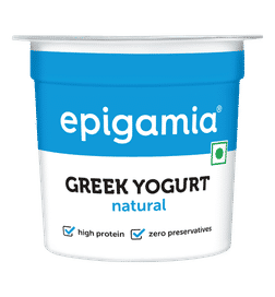 Epigamia Greek Yogurt - Natural, 85 g, 60 Rupees