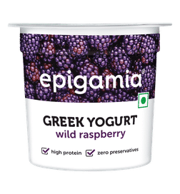 Epigamia Greek Yogurt - Raspberry, 85 g, 60 Rupees