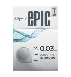 Manforce Epic Thin X ultra-thin condoms, 3 pieces, 120 Rupees
