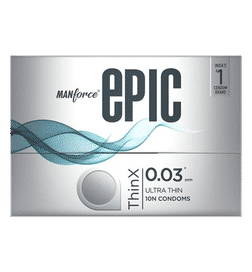 Manforce Epic Thin X ultra-thin condoms, 10 pieces, 275 Rupees