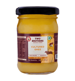 Two Brothers Organic Farms A2 Desi Gir Cow Cultured Ghee, 100 ml, 337 Rupees