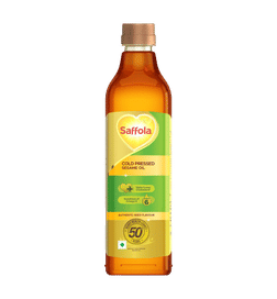 Saffola Cold Pressed Sesame Oil | 100% Cold Pressed Sesame Seed Oil, 1 ltr, 552 Rupees