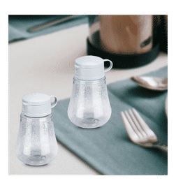 Nayasa Plastic Coco Salt and Pepper Dispenser Set (Transparent), 2 pieces, 69 Rupees