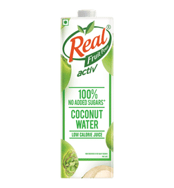 Real Activ Coconut Water - 100% No Added Sugars, 1 ltr, 90 Rupees