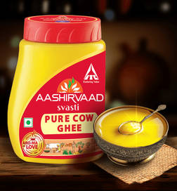 Aashirvaad Svasti Cow Ghee, 200 ml, 192 Rupees