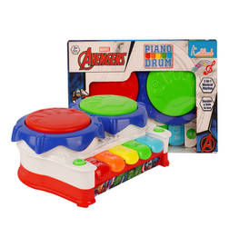 Kriiddaank Marvel Avengers Theme Piano Drum - Kids Interactive Electric Toy Gift for Boys & Girls, 1 Piece, 274 Rupees