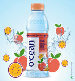 O'Cean Ocean Peach & Passion Fruit Juice (Bottle), 500 ml, 66 Rupees