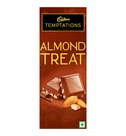 Cadbury Temptations Almond Treat Premium Chocolate Bar, 70 g, 117 Rupees