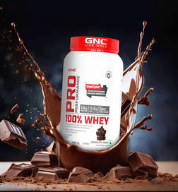 GNC Pro Performance 100% Whey Protein Powder | 24g Protein | 5.5g Bcaa | Chocolate Fudge, 907 g, 2999 Rupees
