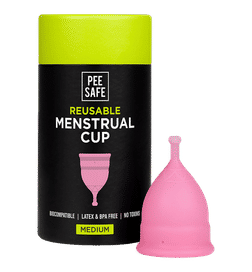 Pee Safe Reusable Menstrual Cup - Medium, 1 Piece, 278 Rupees