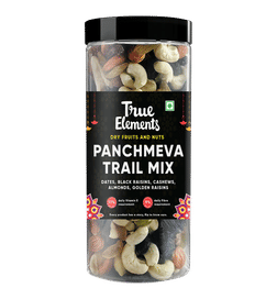 True Elements Panchmewa - Cashews, Almonds, Raisins, Black Currants and Dates, 400 g, 387 Rupees
